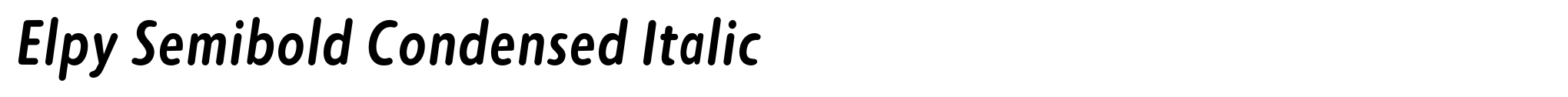 Elpy Semibold Condensed Italic image